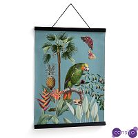 Постер Poster of Plants & Birds попугай