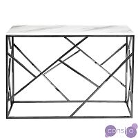 Консоль Serene Furnishing Dark Chrome Marble Top Console