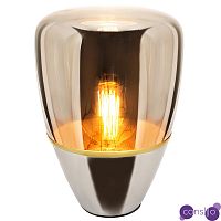 Настольный светильник со стеклянным плафоном коньячного цвета Carmella Globe Brown Glass Table Lamp