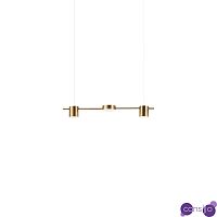 Подвесной дизайнерский светильник Linea by Light Room ( 3 плафона, золотой )