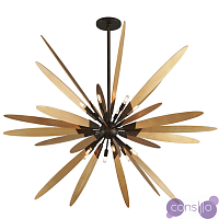 Troy F5278 Dragonfly Modern Bronze With Satin Leaf Large Ceiling Light Pendant