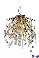 Люстра подвесная "Капли" круглая золото