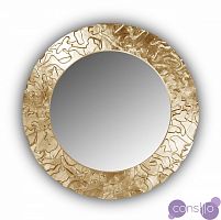 Золотое зеркало круглое настенное FASHION CAMOUFLAGE