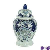 Ваза с крышкой Blue & White Ornament Vase 42
