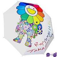 Зонт раскладной TAKASHI MURAKAMI дизайн 004 Белый цвет
