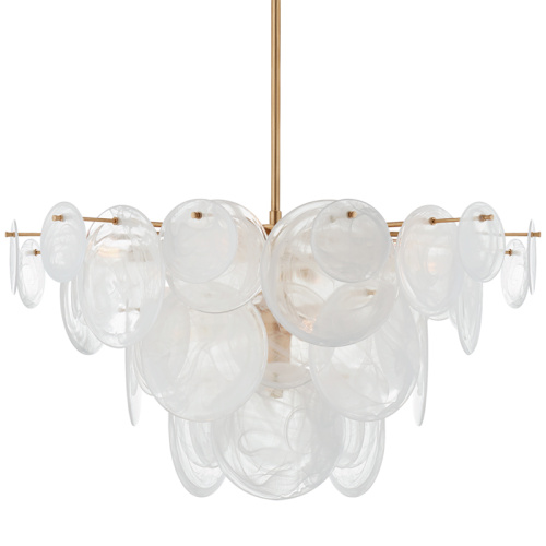 Люстра Disk Textured Glass Chandelier