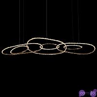 Люстра Six Rings Chain Quartz Crystal Chandelier