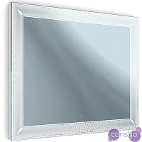 Зеркало в ванную с подсветкой прямоугольное белое 100х80 см Classic
