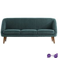 Трехместный диван с обивкой из велюра Belanger Sofa