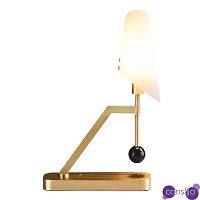 Настольная лампа Gold table lamp with stone
