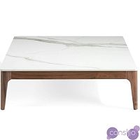 Журнальный столик квадратный с белым мраморным топом 100 см CT795 от Angel Cerda