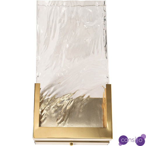 Бра led glass space gold