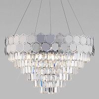 Люстра Hanging Hexagon Moira Chandelier chrome