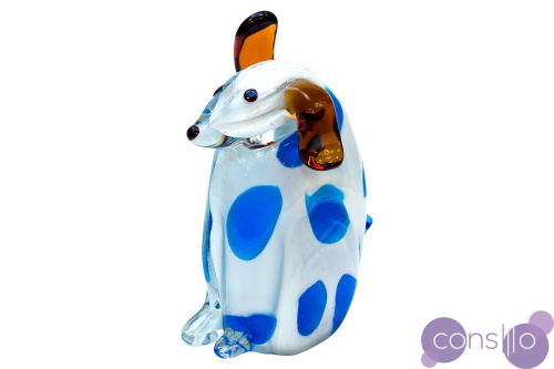 Статуэтка "Собака" в подарочной упаковке (бело-голубая) F4097