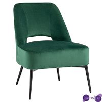 Мягкое кресло в зеленом велюре ALBA