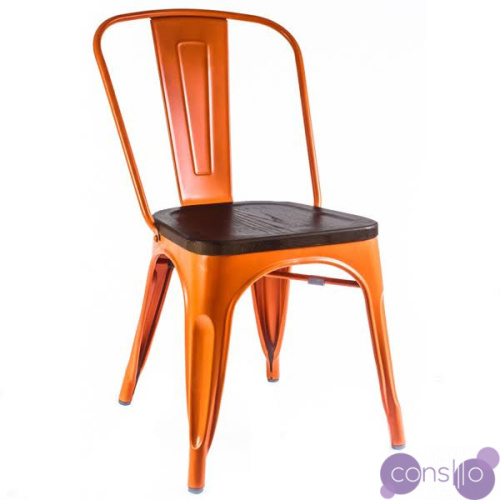 Кухонный стул Tolix Chair Wood Orange designed by Xavier Pauchard in 1934