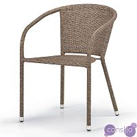 Кресло из искусственного ротанга плетеное светло-коричневое