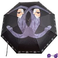 Зонт раскладной CHANEL дизайн 003 Черный цвет