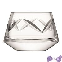 Подсвечник стеклянный с резьбой для чайной свечи Frieze, 6 см