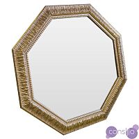 Зеркало золотое восьмиугольное с декором Sparkle