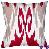 Декоративная подушка Ikat Pattern Красная