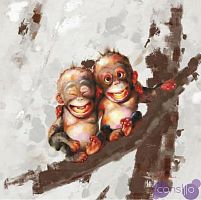 Картина маслом Братья обезьяны