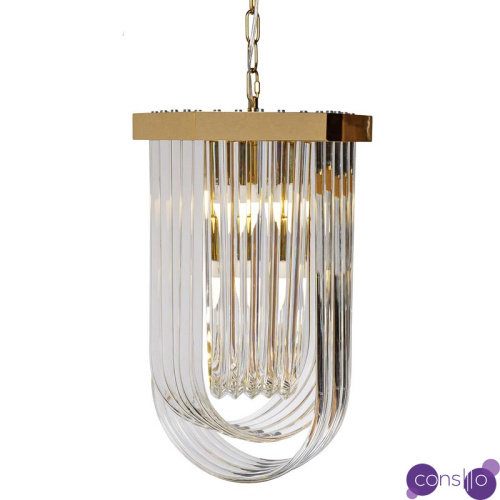 Люстра Retro FROZEN GLASS gold 4 lamp