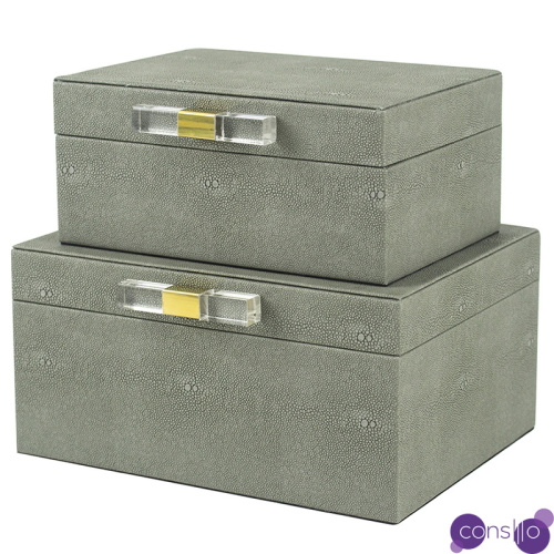 Комплект шкатулок Stingray Skin Gray Boxes