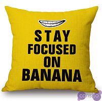 Декоративная подушка Stay Focused on Banana