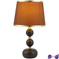 Настольная лампа с абажуром Altera Lampshade Brown Gold Table Lamp