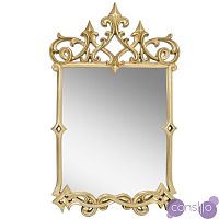 Зеркало настенное прямоугольное с резьбой золотистое Маргарет Шампань