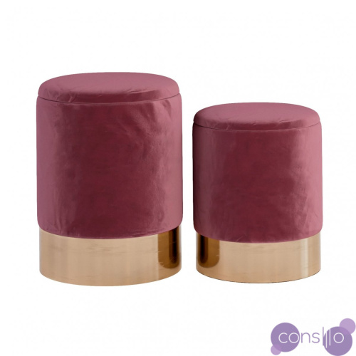 Комплект пуфов Golden Belt Burgundy