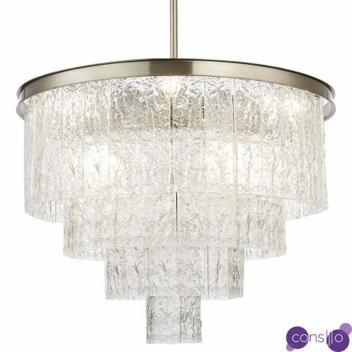 Люстра Renea Textured Glass Chandelier Nickel D60