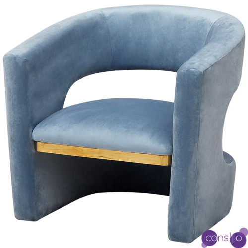 Кресло голубое Walsh Blue Armchair