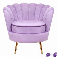 Кресло велюр фиолетовый Purple Flower