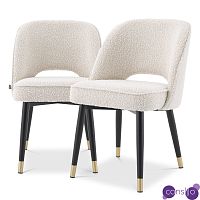 Комплект из двух стульев Eichholtz Dining Chair Cliff set of 2 Boucle cream