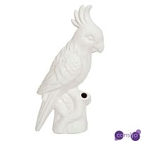Фигурка керамика большой белый попугай Big Parrot
