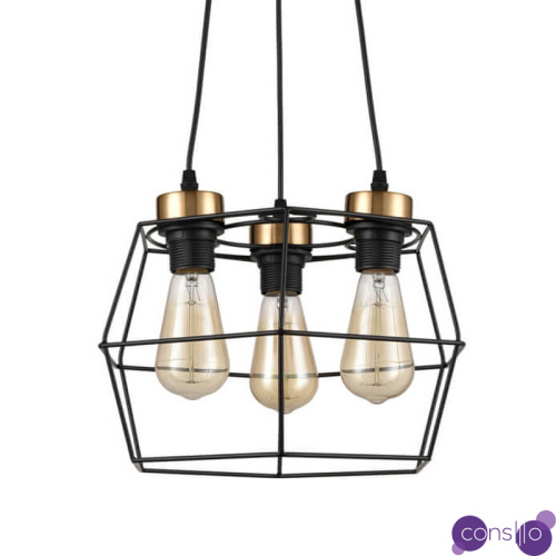 Люстра Loft Wire Cage Black lamp 3