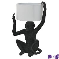 Настольная лампа Black Monkey Holding Lampshade