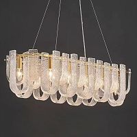 Линейная Люстра Prudence Textured Glass Chandelier A