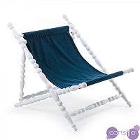 Стул Seletti Heritage Foldable Deckchair Blue white