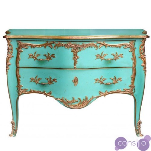 Комод L.XV CHEST OF DRAWERS IN THE STYLE OF B.V.R Turquoise