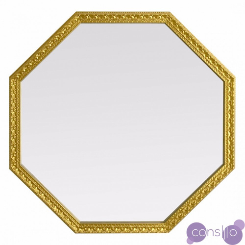 Зеркало золотое восьмиугольное Uslada Gold