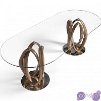 Обеденный стол стеклянный овальный 240 см DT801-GRAN от Angel Cerda