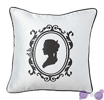 Подушка с принтом Ladies' Profile White