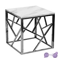 Приставной стол Serene Furnishing Chrome Marble Top Side Table