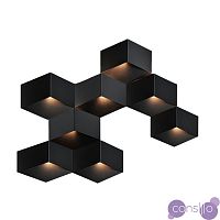 Настенный светильник копия Fold 4208 by Vibia (8 плафонов, черный)