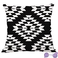 Декоративная подушка Black and White Pattern #3