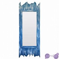 Зеркало синее деревянное в фигурной раме Gianni