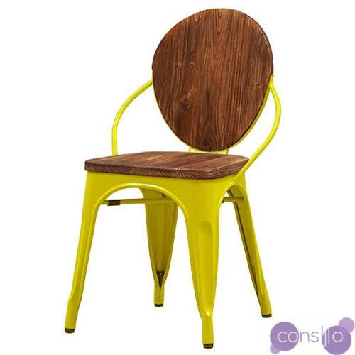 Стул Tolix chair Wooden Yellow designed by Xavier Pauchard